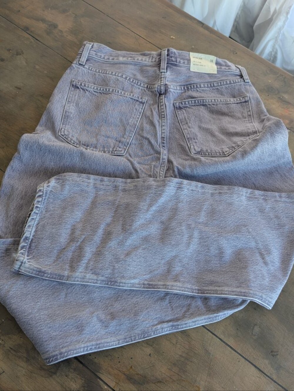NWT AGOLDE 90'S PINCH WAIST BUTTON FLY Straight Leg Jeans - ASHBURRY SIZE 28 - Picture 12 of 12